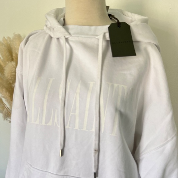 NWT White ALL SAINTS hoodie - Picture 2 of 6
